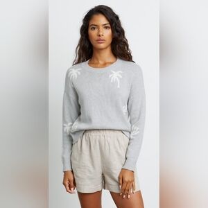 Rails Light Gray Palm Sweater